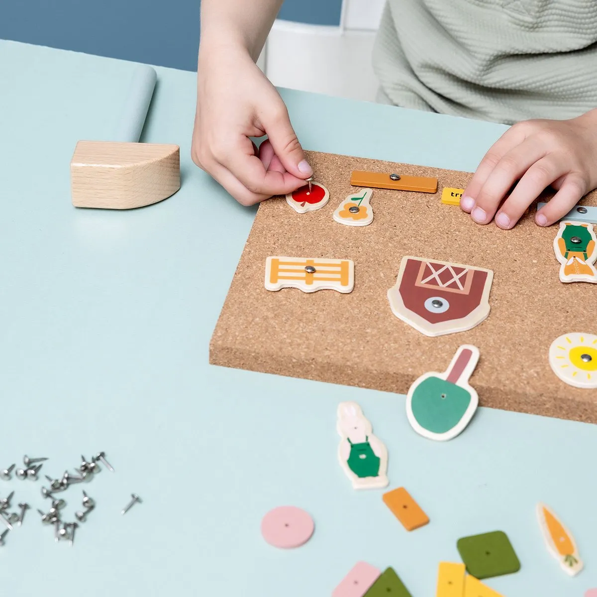 Trixie Houten Hamertje Tik Spel 36-315 - Boerderij - 4 Spelers