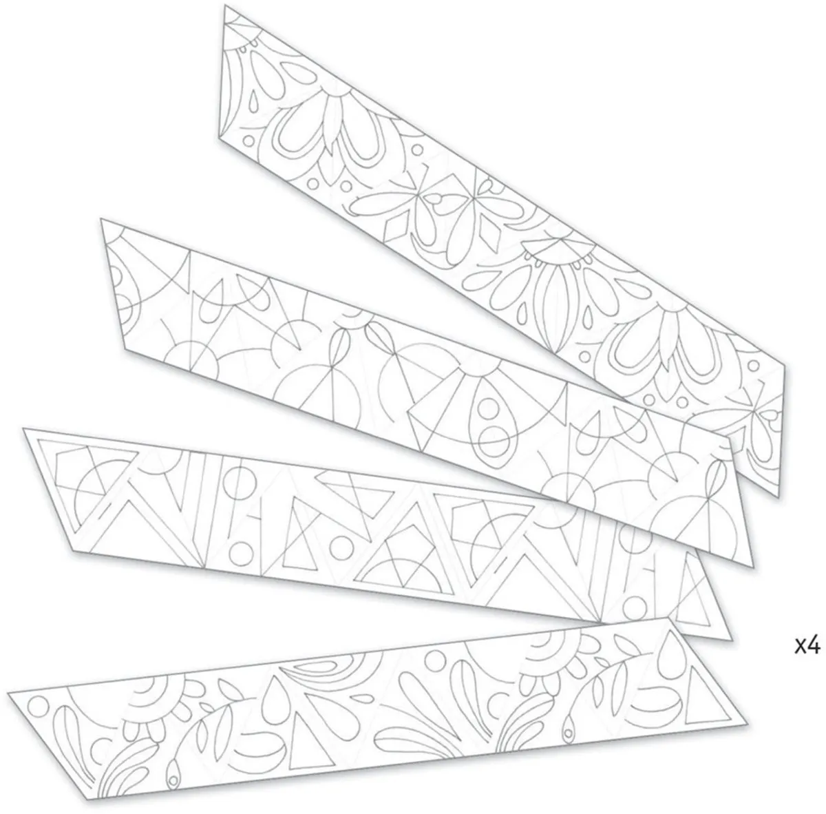 Djeco Kleurplaten Mandala's Bloemen - 4 Stuks Multicolor