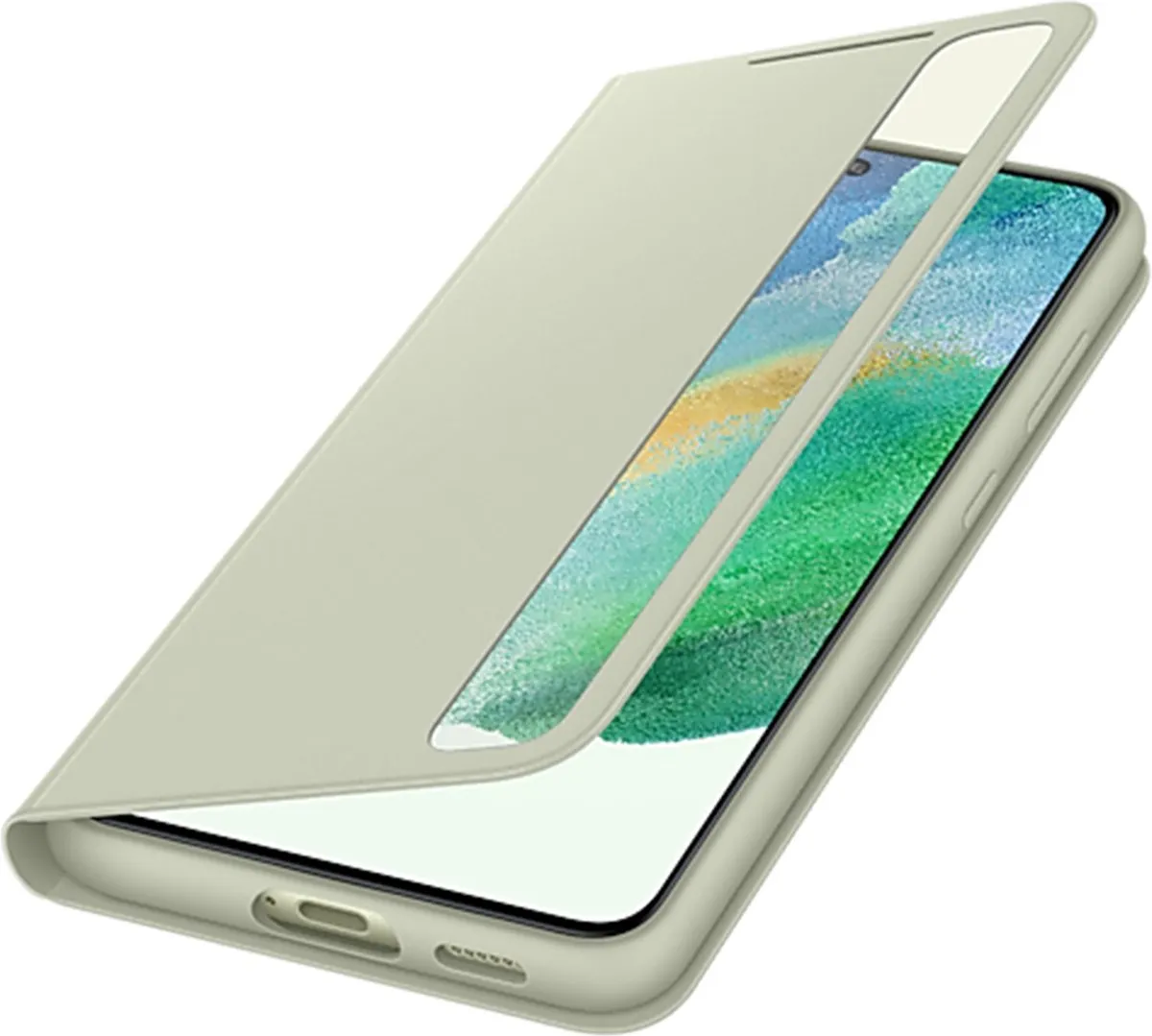Samsung Galaxy S21 FE Clear-View Cover - Groen EF-ZG990CMEGWW