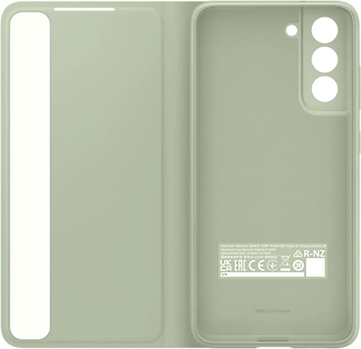 Samsung Galaxy S21 FE Clear-View Cover - Groen EF-ZG990CMEGWW