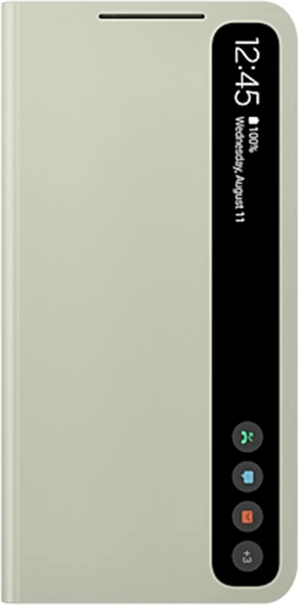 Samsung Galaxy S21 FE Clear-View Cover - Groen EF-ZG990CMEGWW