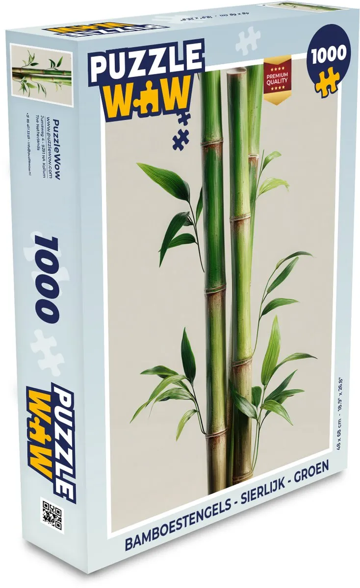 PuzzleWow Bamboestengels Legpuzzel 1000 Stuks