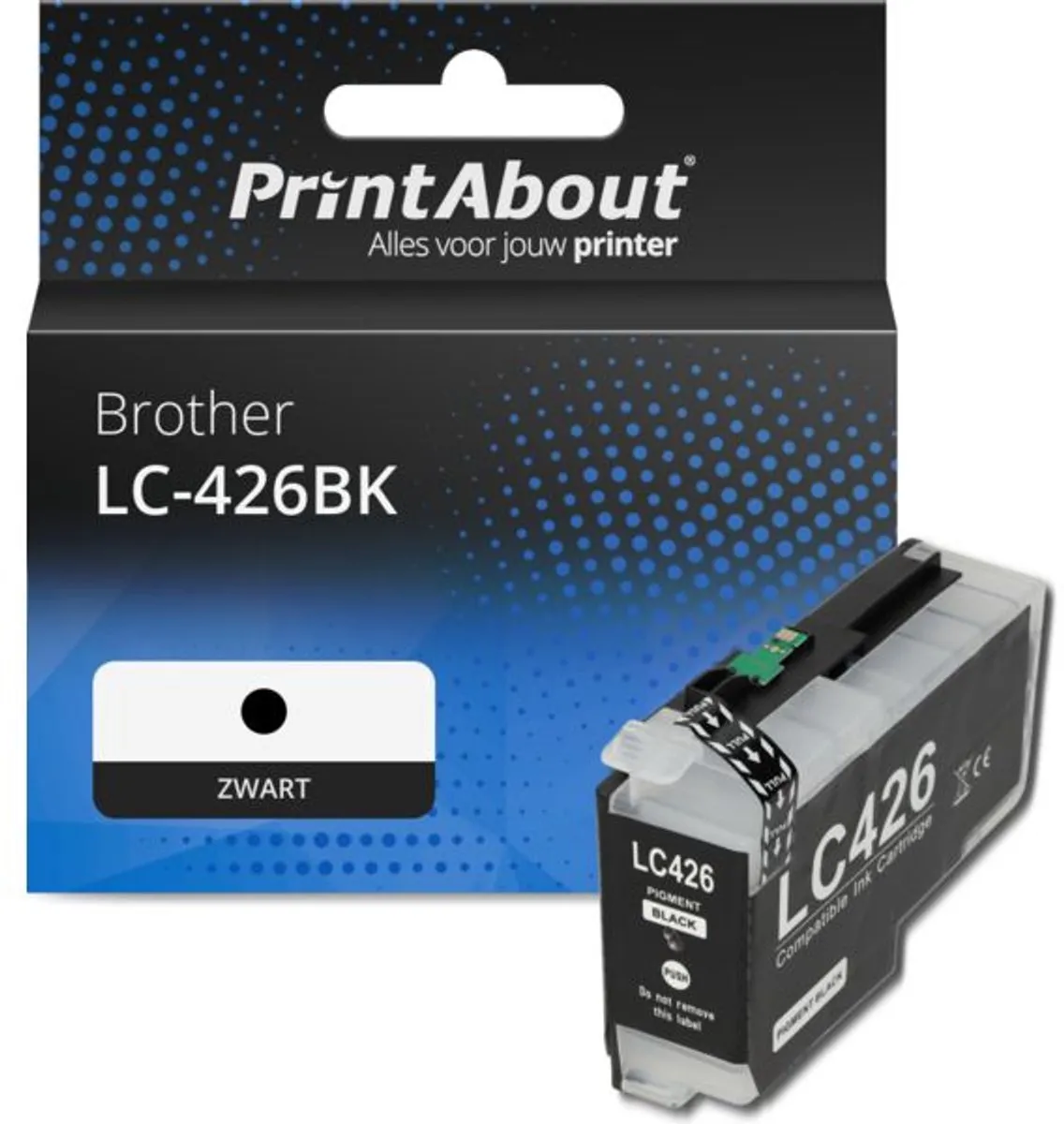 PrintAbout LC-426BK Inktcartridge - Zwart - 3300 pagina's