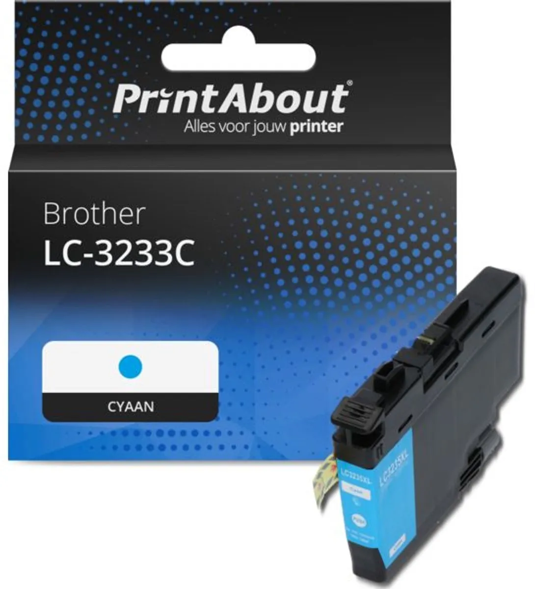 PrintAbout Huismerk LC-3233C Inktcartridge Cyaan