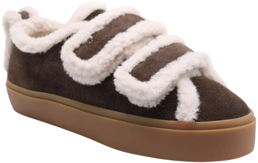 Inuikii Shearling Low Velcro Instappers