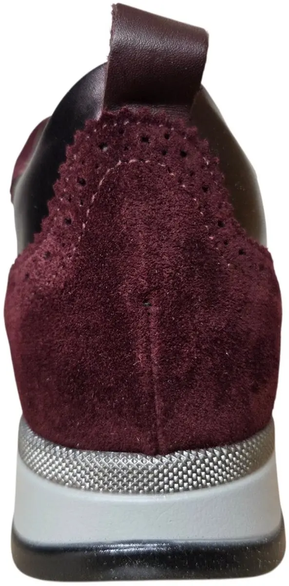 DL Sport 7116 944 03 Vitello Vino Sneakers Aubergine Leer Dames - Aubergine - 41 - afbeelding 2 van 6