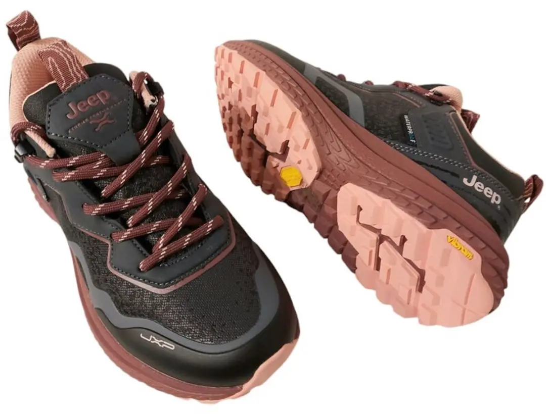 Jeep Veterschoen Tracked JL42670A 055 Grey Grijs Roze Waterproof - afbeelding 3 van 4