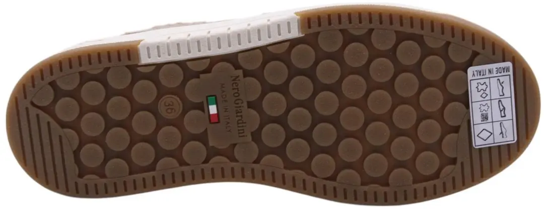 Sneaker Nerogiardini Velor T.Curly 13 T.Brill Platino 6074 T.Crom To