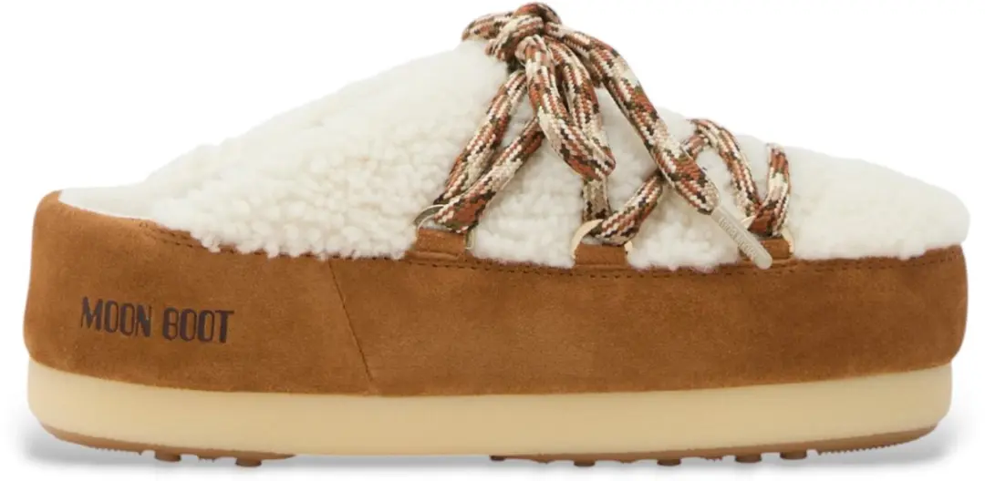 Moon Boot Evx Shearling bruine klompen