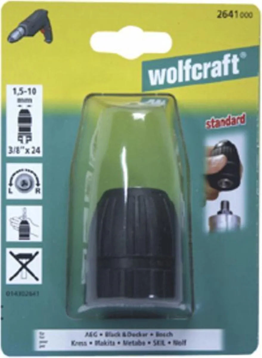 Wolfcraft Snelspan-boorhouder Economy Line 2641000 - 3/8" - 24
