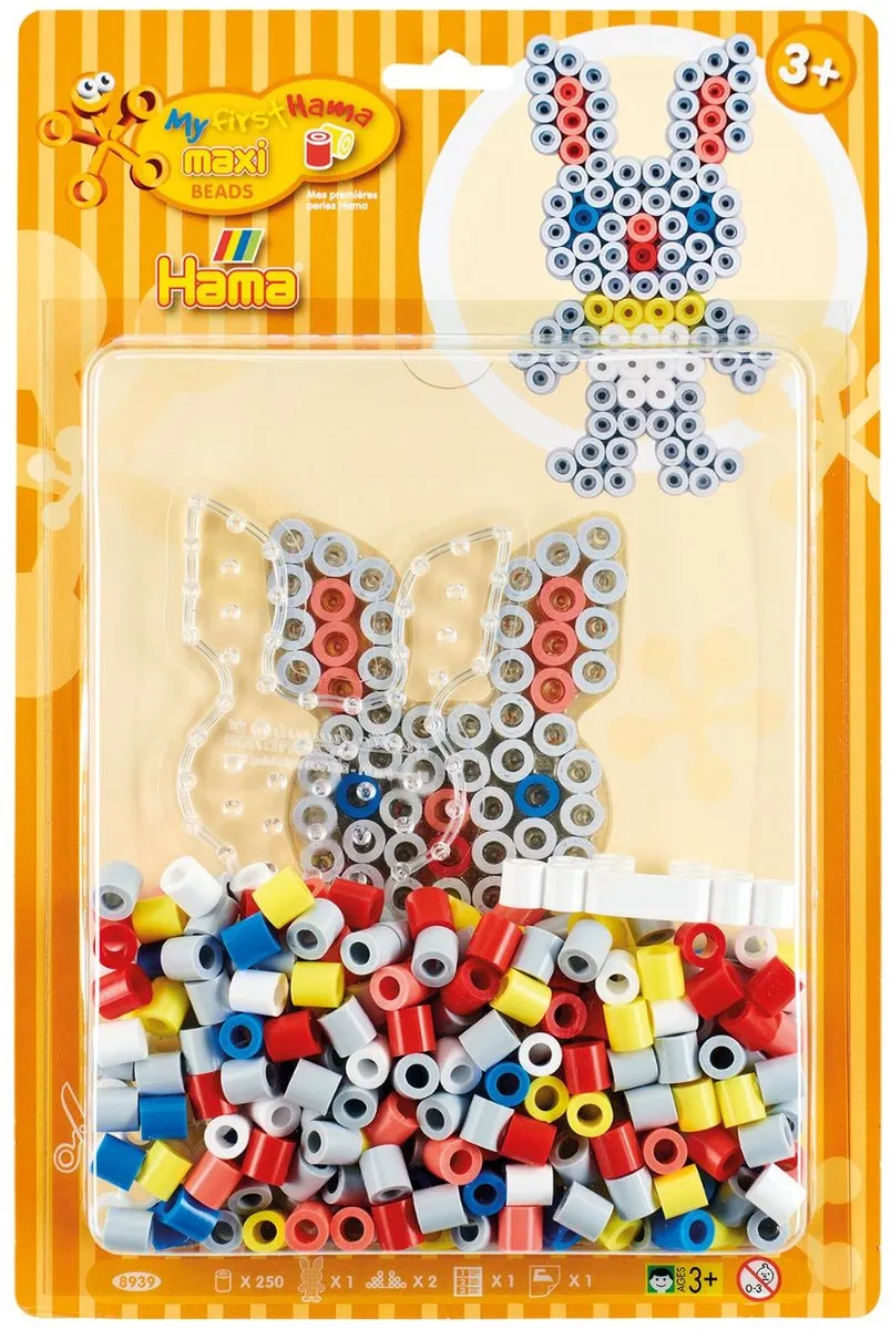 Hama Strijkkralen Maxi Blister Konijn 250 Stuks