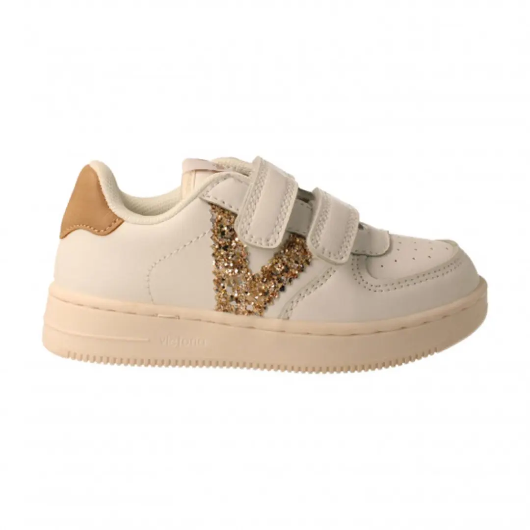 VICTORIA Meisjes Sneaker Wit/Goud WIT 24