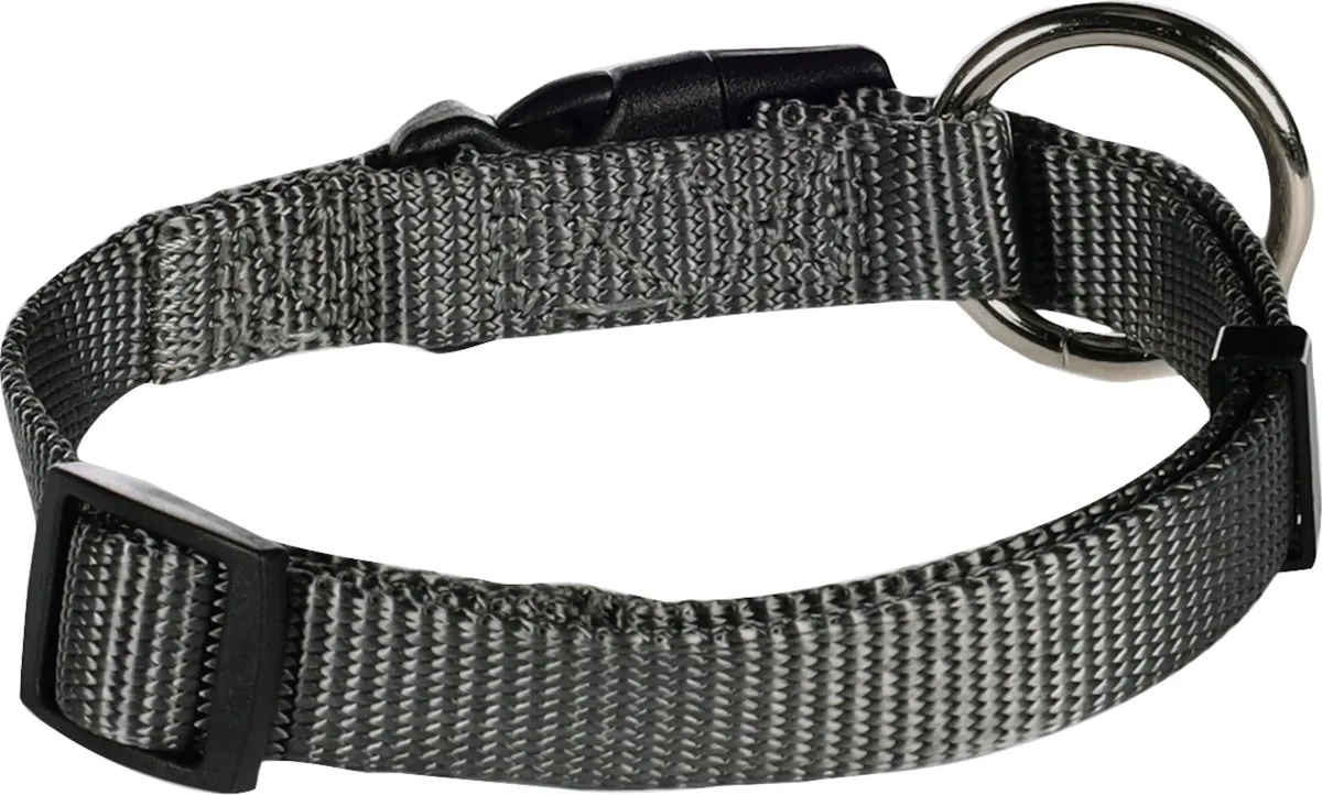 Flamingo Ziggi Halsband - Donkergrijs S 30-45cm