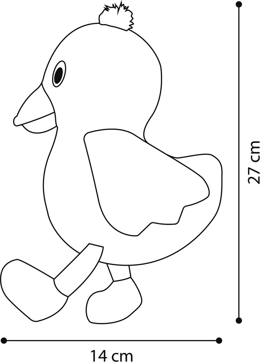 Flamingo Perry Eend Pluche Hondenspeelgoed 27cm