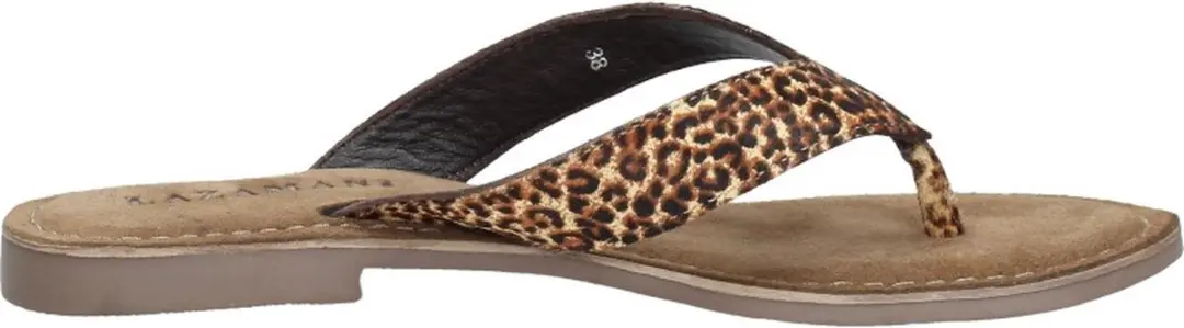 Lazamani Dames slippers Teenslippers - Cognac - Maat 36 - afbeelding 2 van 6