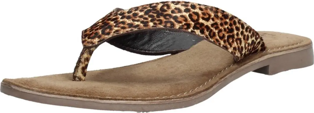 Lazamani Dames slippers Teenslippers - Cognac - Maat 36 - afbeelding 4 van 6