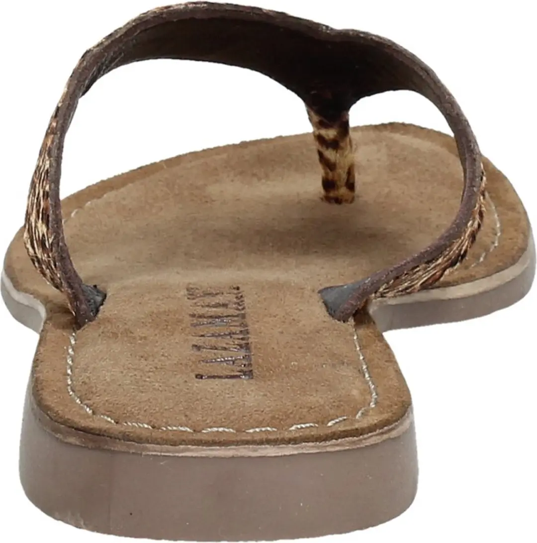 Lazamani Dames slippers Teenslippers - Cognac - Maat 36 - afbeelding 5 van 6