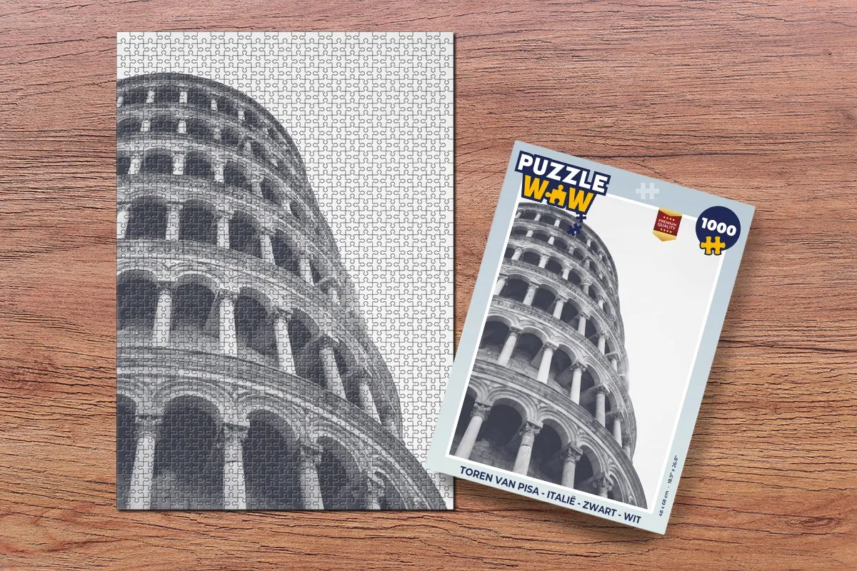 PuzzleWow Toren van Pisa Legpuzzel 1000 Stuks - Multicolor