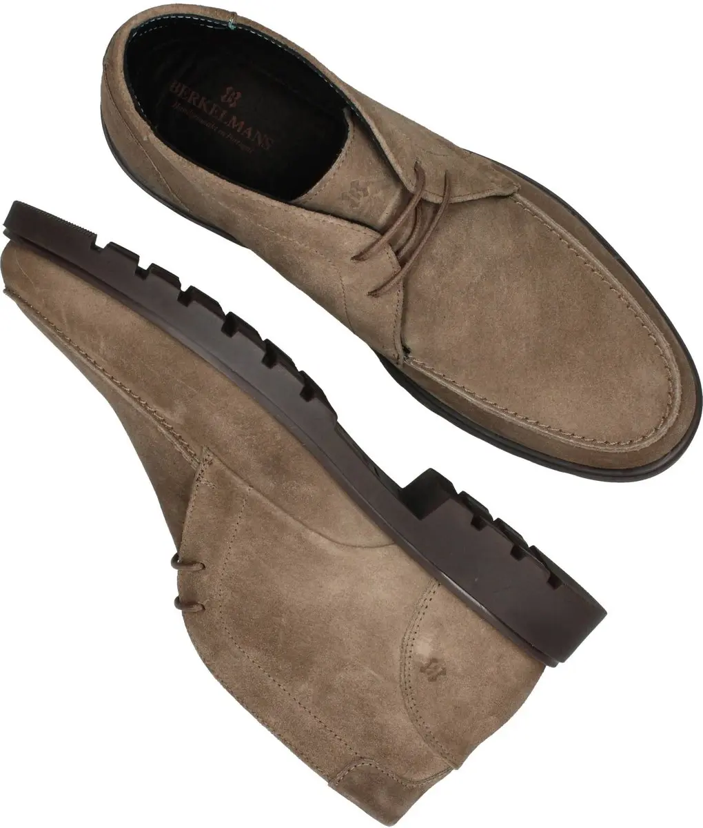 Berkelmans - 262008596 - Vrije tijd half-hoogHeren veterschoenHeren sneakers - Kleur: Taupe - Maat: 45 - afbeelding 3 van 6