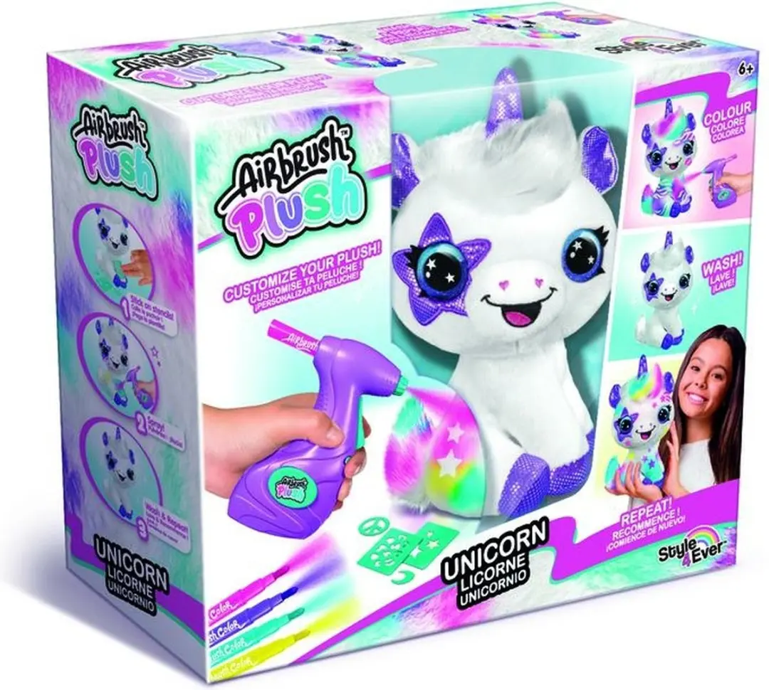 Canal Toys Pluche Eenhoorn Airbrush 2507411 - afbeelding 3 van 6