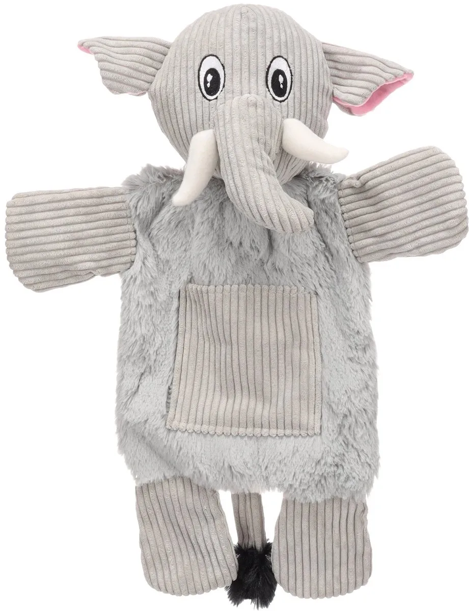 Flamingo Hida Platte Olifant Hondenknuffel - 39x16x46cm - Grijs