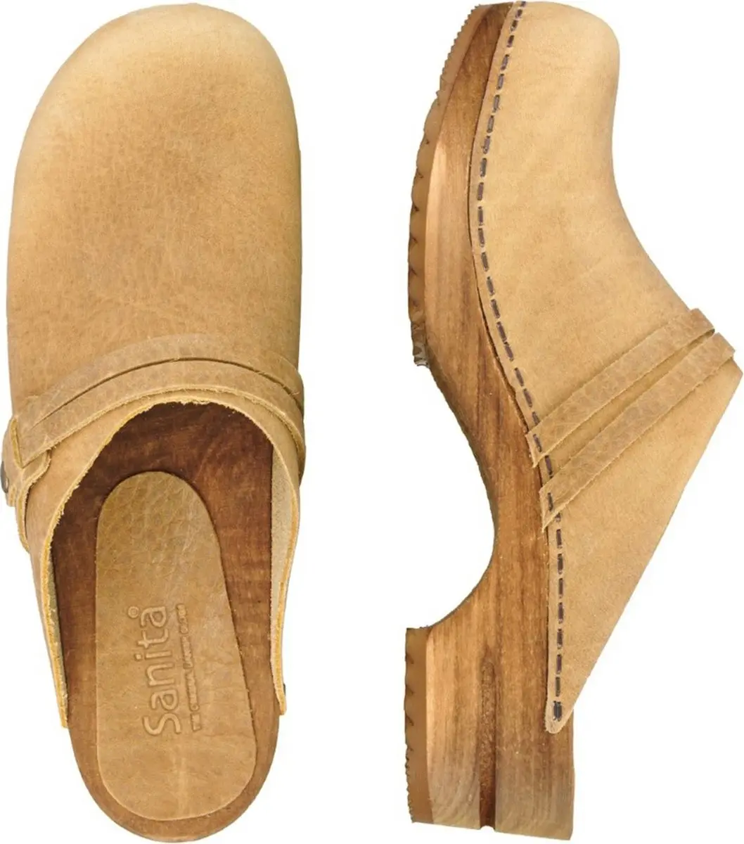 Sanita Clogs Damesklomp open Wood-Ursana Open Nature