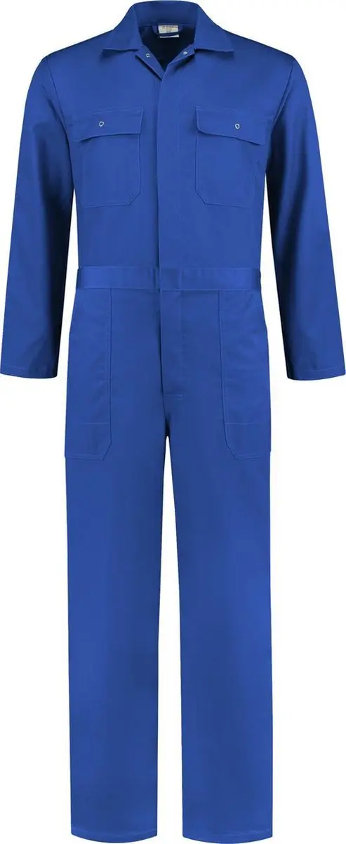 EM Workwear kinderoverall pol/kat Korenblauw met verdekte ritssluiting maat 74