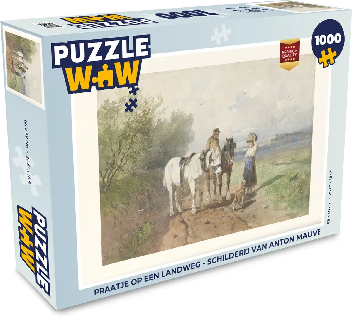 PuzzleWow Legpuzzel Anton Mauve Landweg 1000 Stuks - Multicolor