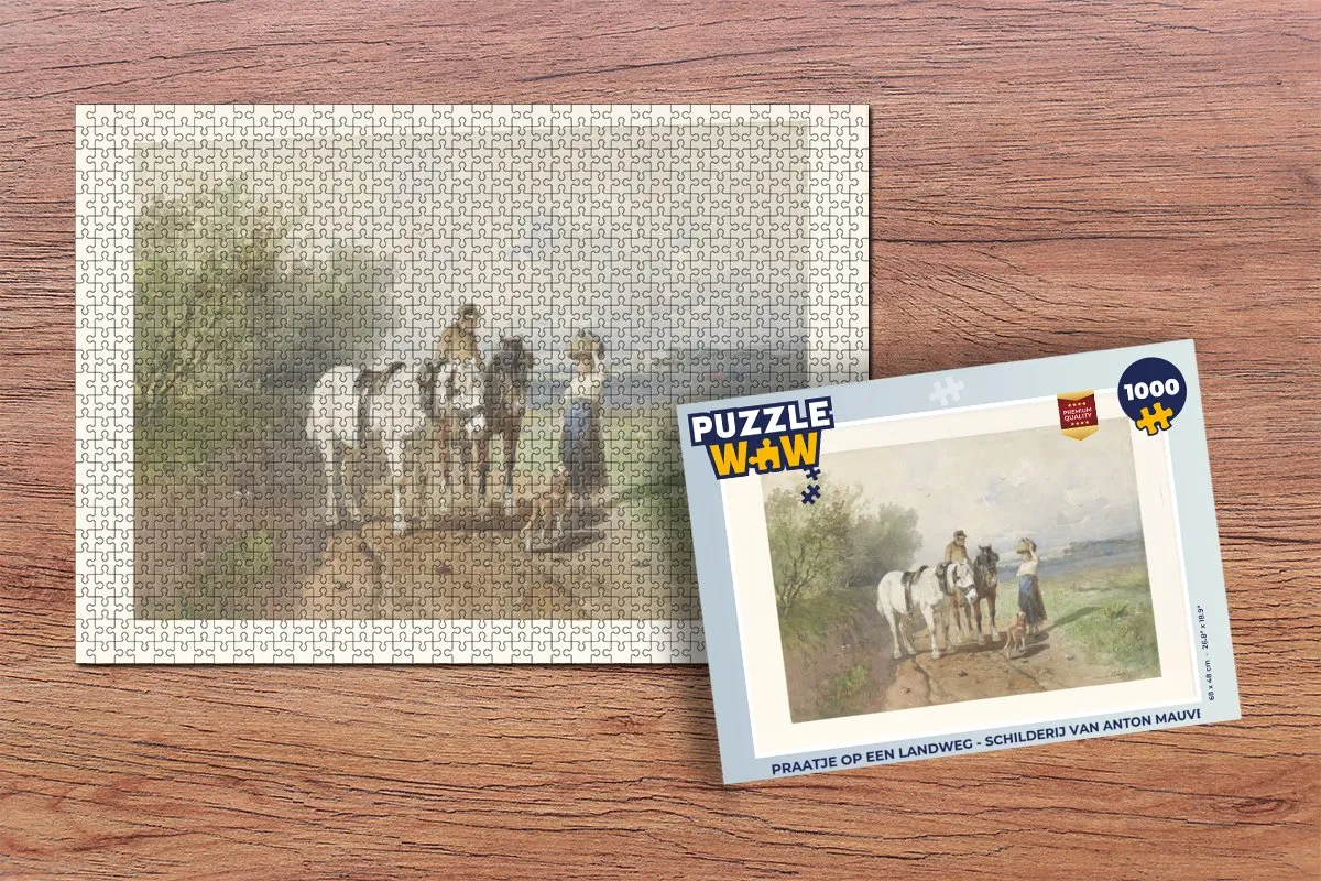 PuzzleWow Legpuzzel Anton Mauve Landweg 1000 Stuks - Multicolor