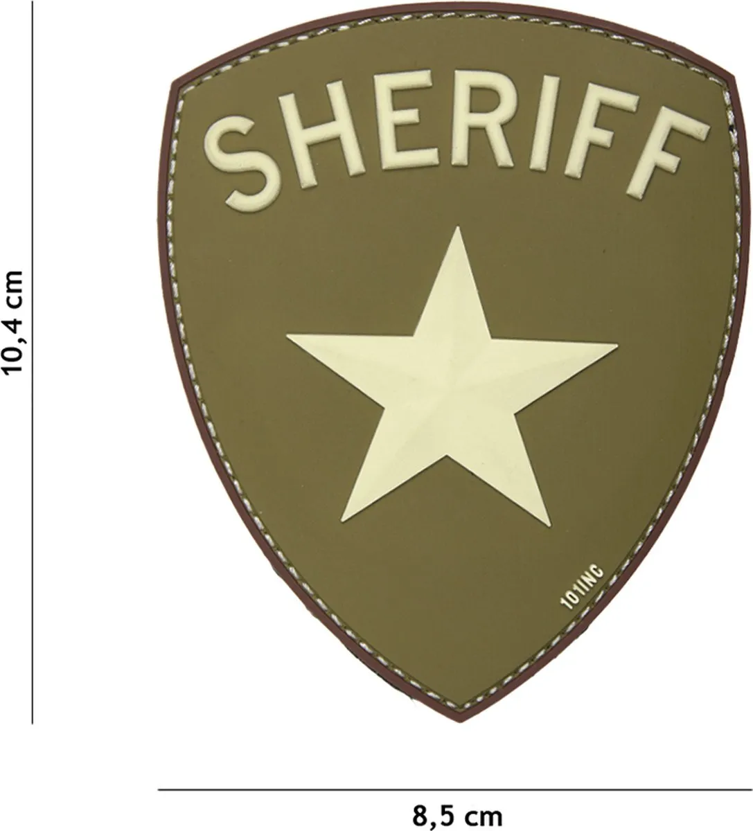 101 Inc Embleem 3D Sheriff Groen