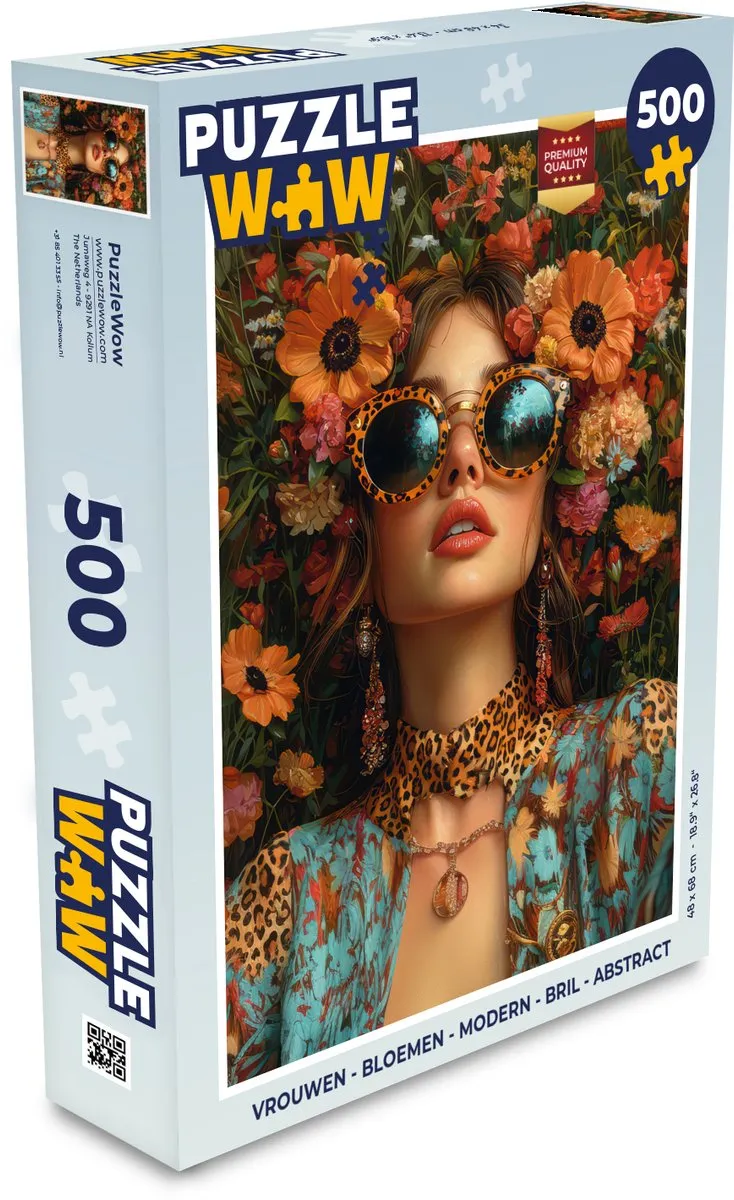 PuzzleWow Vrouwen Bloemen Abstract Legpuzzel 500 Stuks