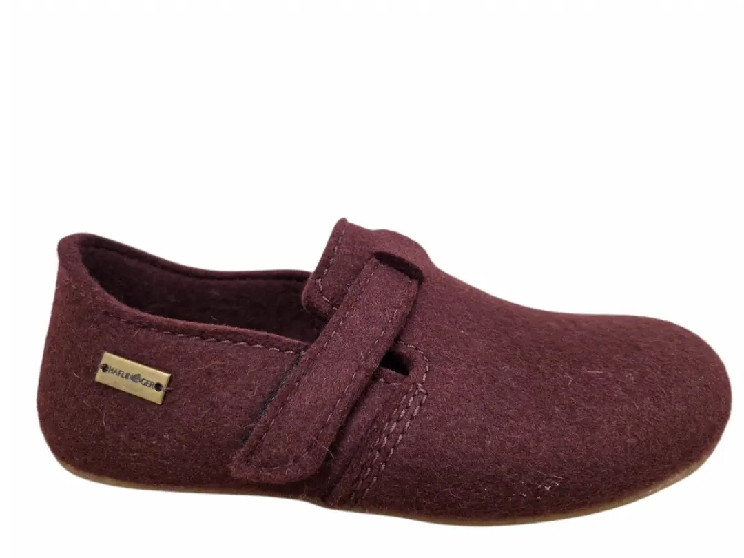 Haflinger Everest Focus 009 Bordeaux Pantoffels Dichte Sloffen Bordeaux Vilt Dam