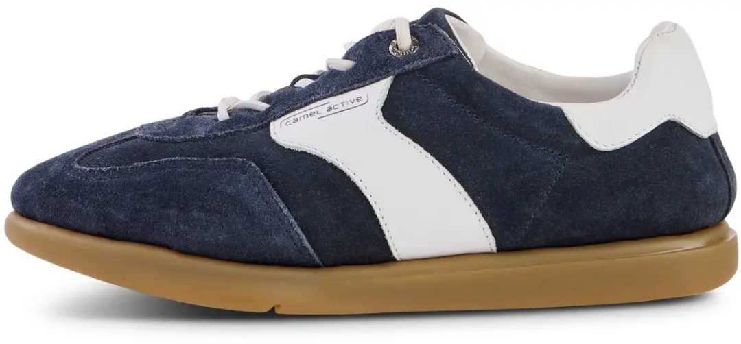 camel active Leren sneaker met flexibele zool