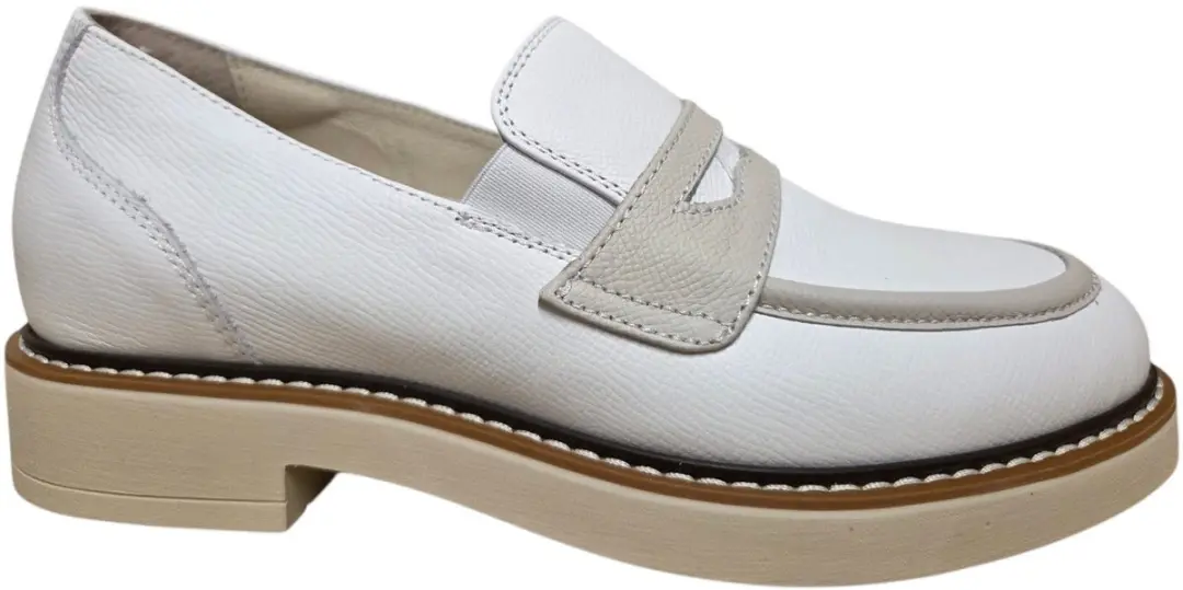 DL Sport 7033 Alpina White Instappers Wit Leer Dames