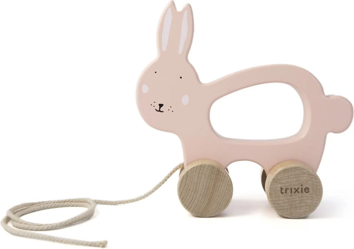 Trixie Houten Trekspeeltje Mr. Fox - Oranje