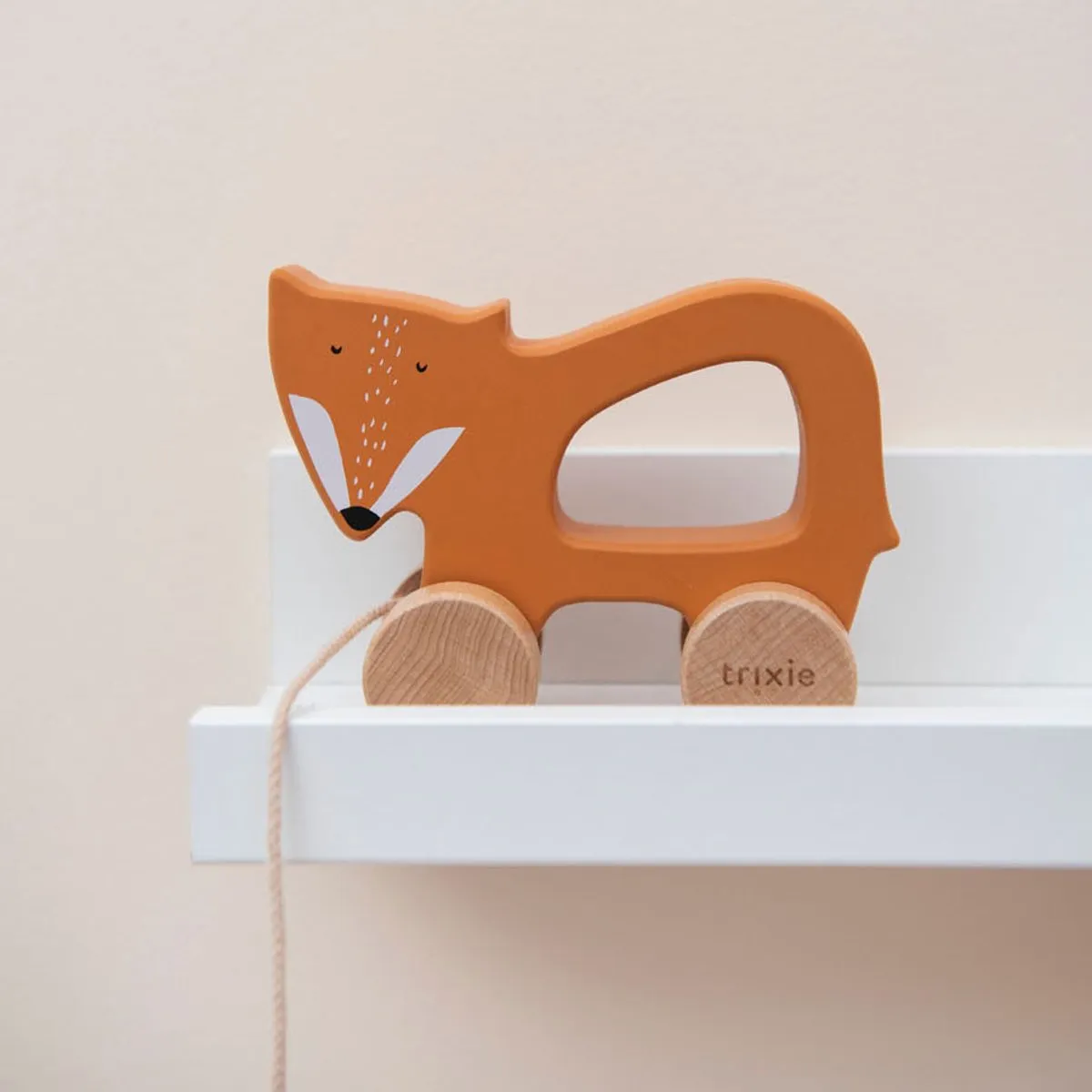 Trixie Houten Trekspeeltje Mr. Fox - Oranje