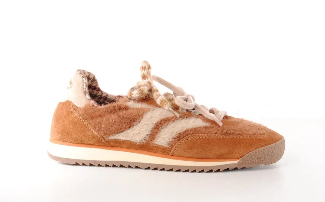 MRP dames sneaker Utah suède en wol naturel en beige