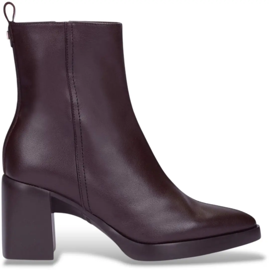 Wonders Kastanjebruine leren enkellaarsjes L-1601