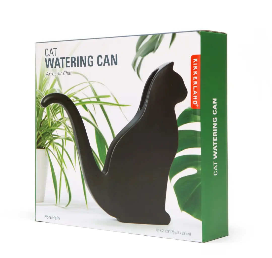 Kikkerland Cat Watering Can 0,55L Zwart - afbeelding 4 van 6