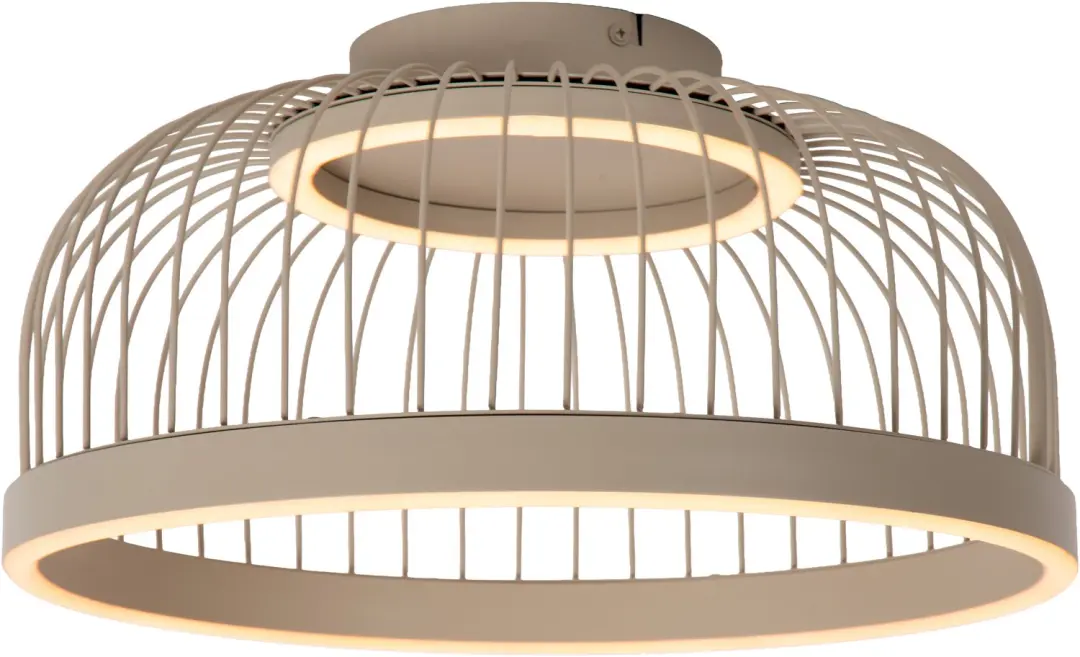 Lucide RIXANNE Plafondlamp 39cm Taupe - afbeelding 4 van 6