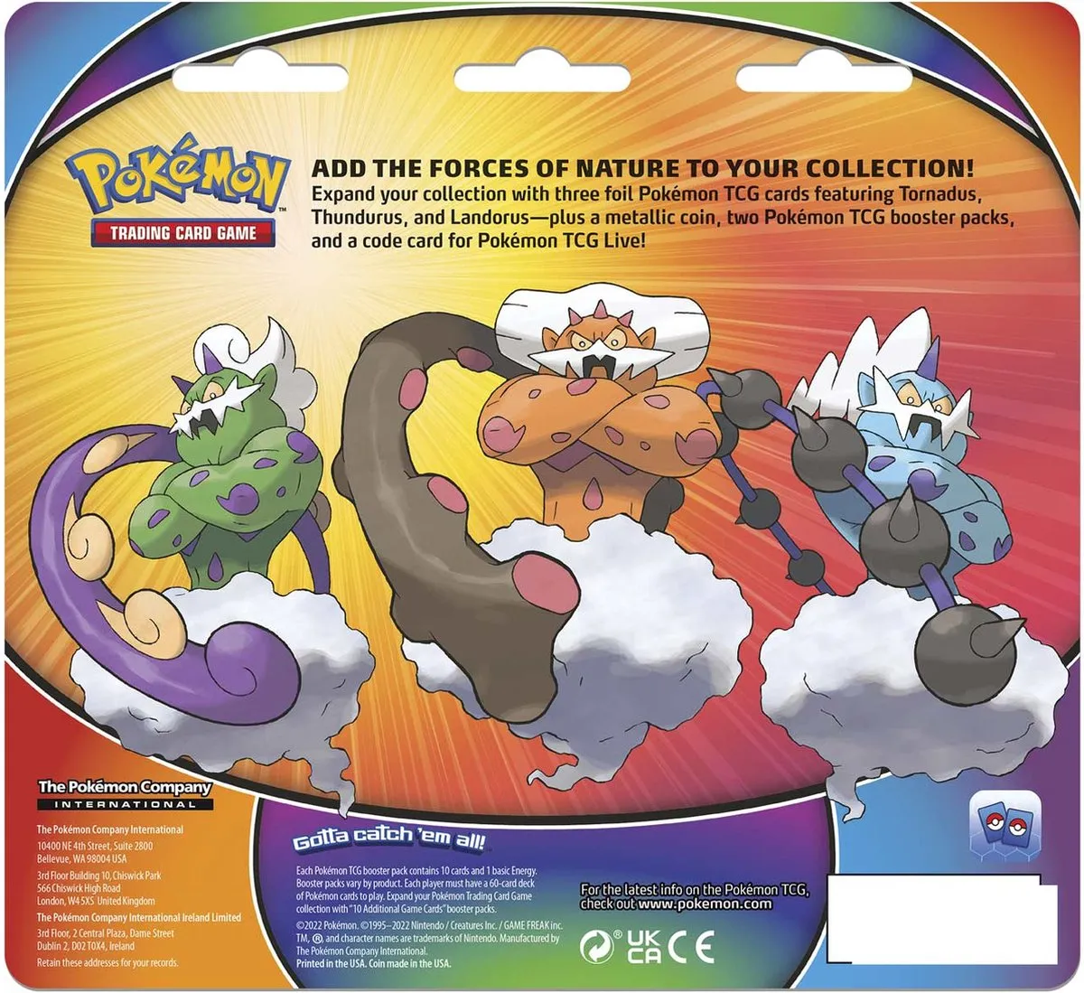 Pokémon TCG Tornadus Thundurus Landorus Blister - 2 Boosterpacks & Munt