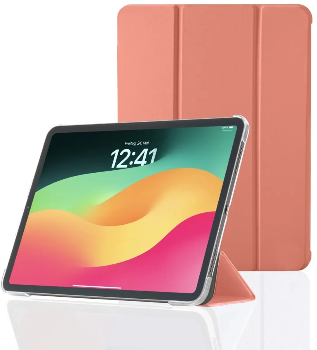Hama Tablethoes Fold Clear 00222087 - iPad Pro 13" - Koraal