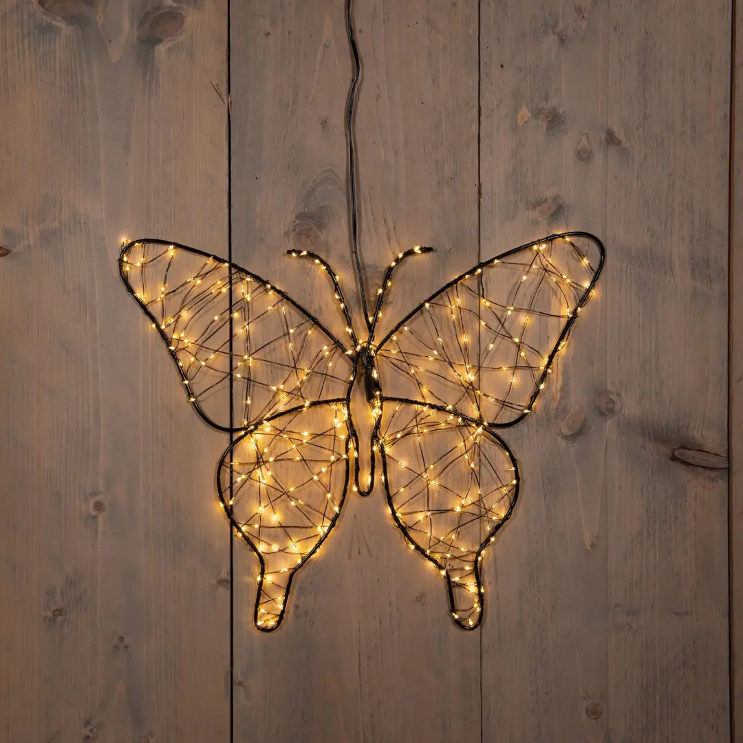 Anna's Collection LED vlinder kerstverlichting 400 LEDs 32cm warm wit