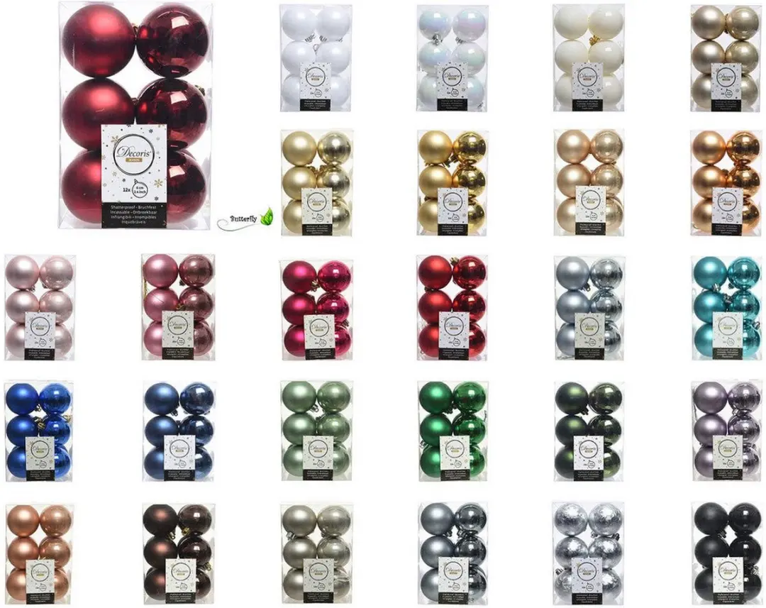 Decoris Kerstballen 12 Stuks 6cm Zilver - afbeelding 2 van 6