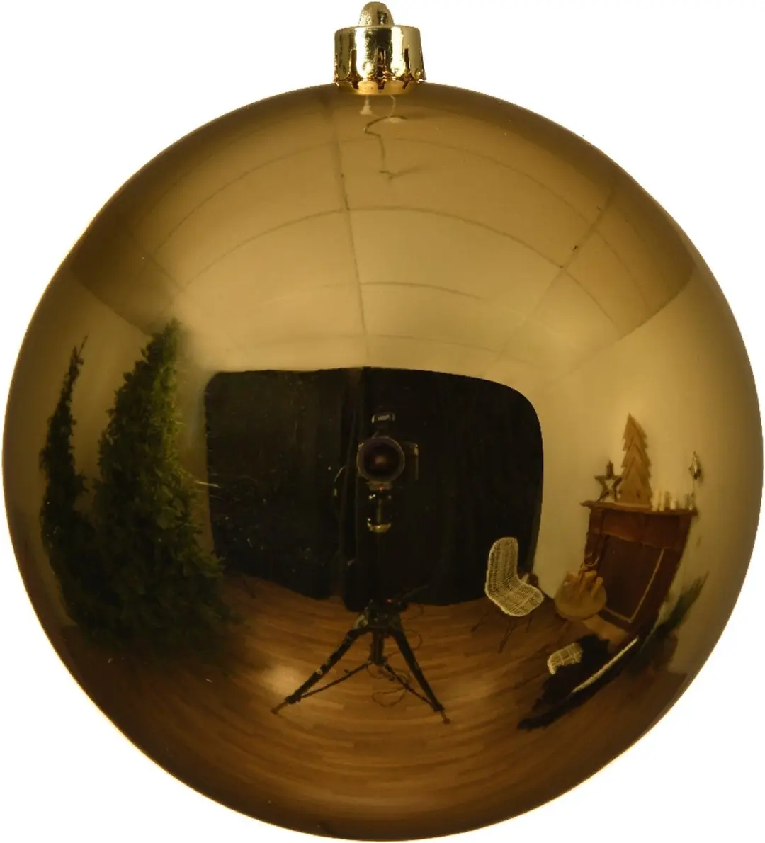 Decoris Kerstbal polystyreen 14cm Licht goud - afbeelding 4 van 4