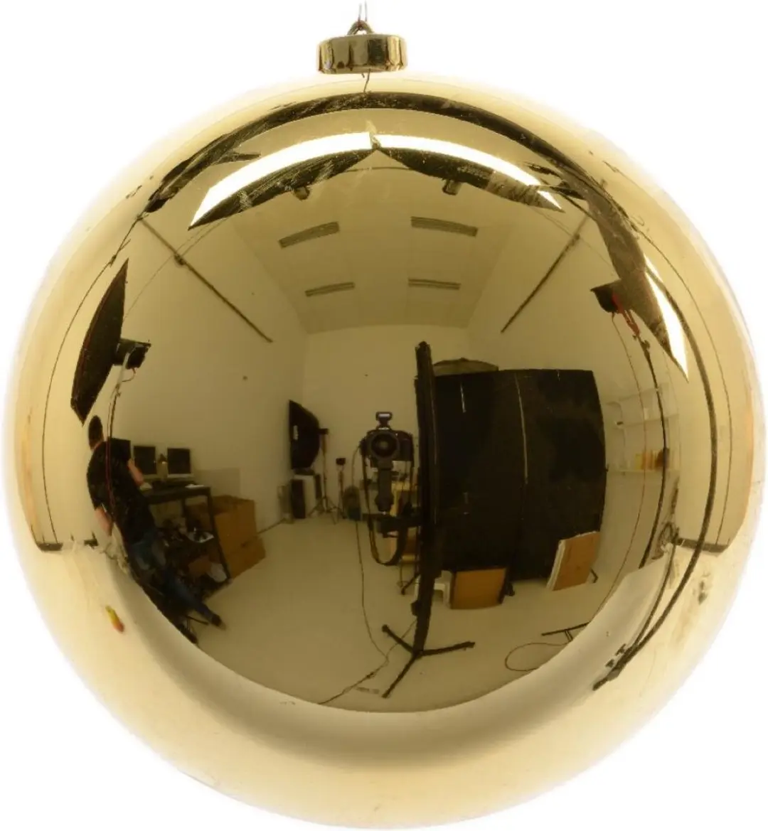 Decoris Kerstbal polystyreen 14cm Licht goud