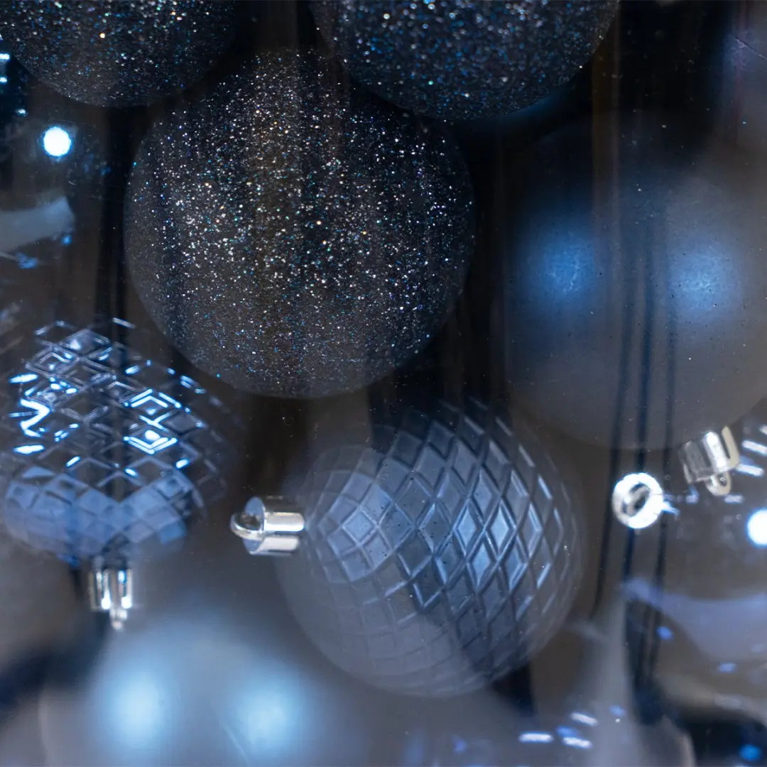 Decoris Kunststof Kerstballen Mix Nachtdauw 100 Stuks - afbeelding 2 van 5