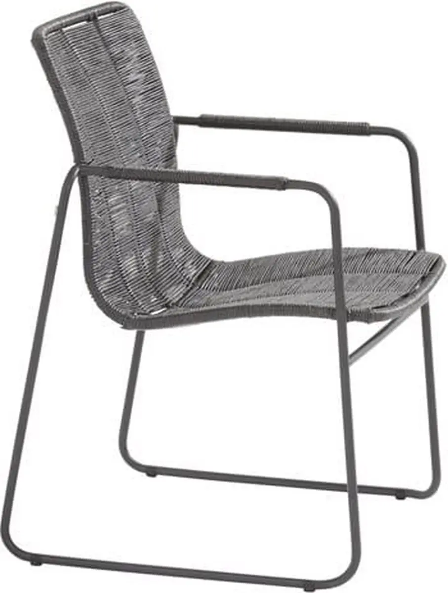 4 Seasons Outdoor Palma stapelbare dining stoel Antraciet - afbeelding 2 van 4