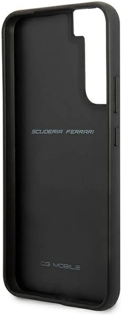 Ferrari Smooth Carbon Back Case Samsung Galaxy S22 Plus - Zwart