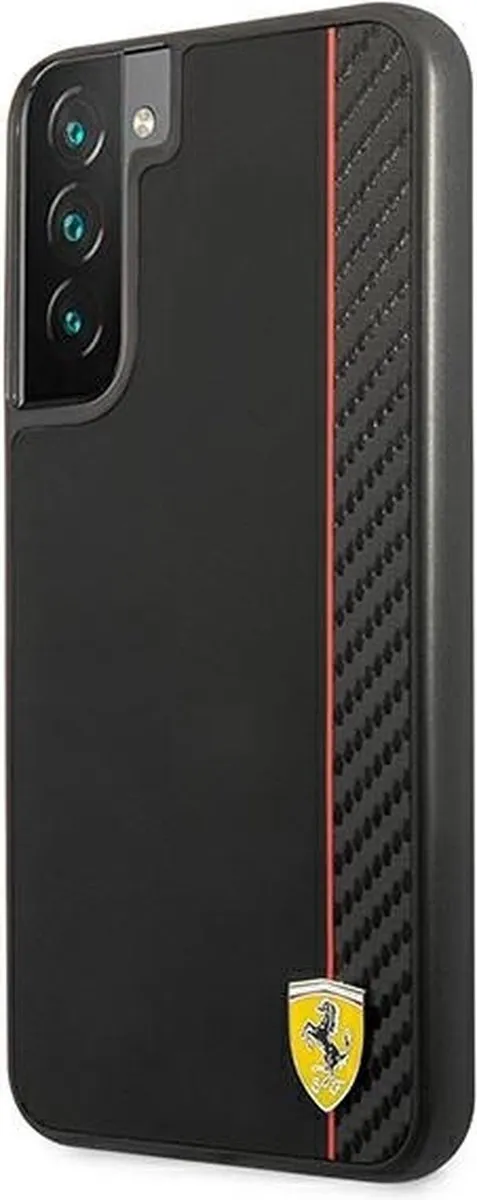 Ferrari Smooth Carbon Back Case Samsung Galaxy S22 Plus - Zwart - afbeelding 6 van 6